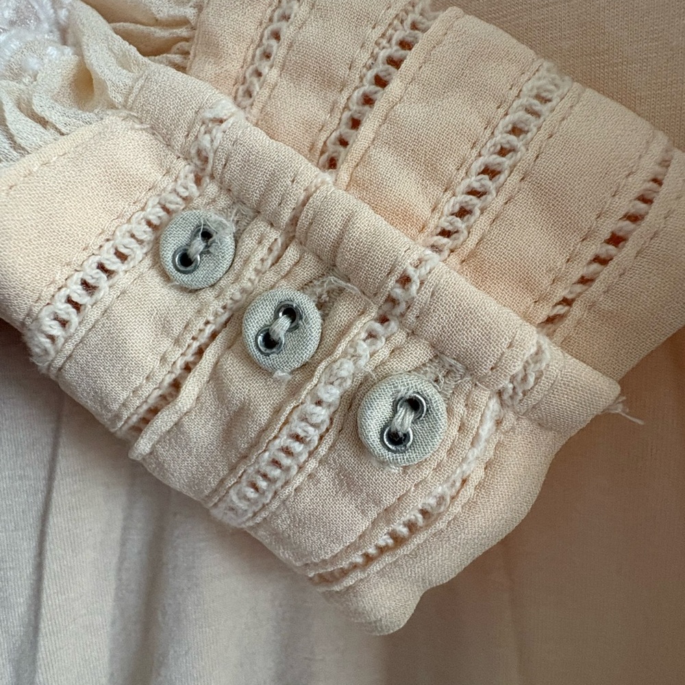 Cream Embroidered Women's Top - Picture 3 of 4